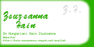 zsuzsanna hain business card